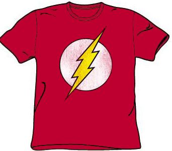 The Flash T-Shirt Für Jungen – Rot, Mit Distressed Logo, Kurzarm, 100% Baumwolle, Offiziell Lizenziert