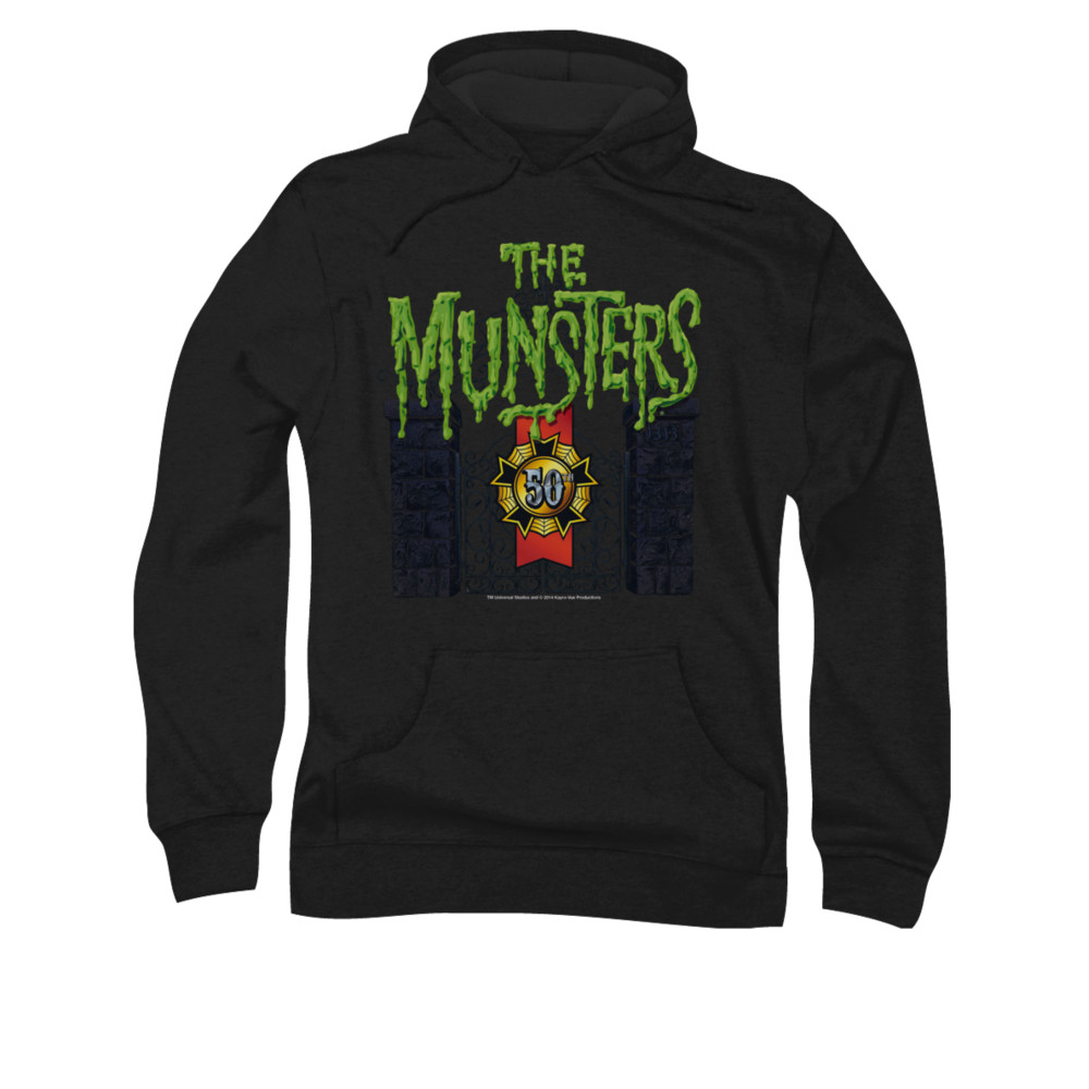 The Munsters Hoodie 50 Years Logo Black Sweatshirt TShirt The