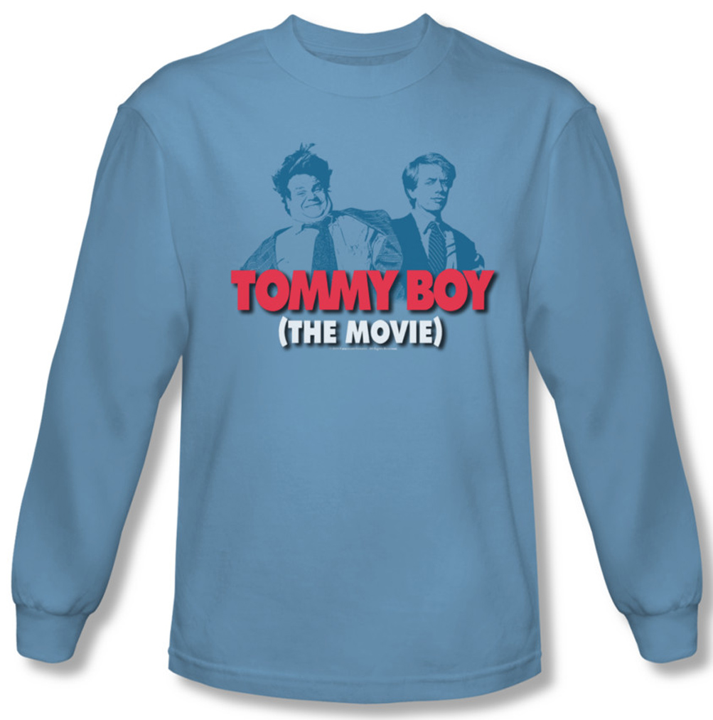 Tommy Boy Shirt Movie Logo Long Sleeve Carolina Blue Tee TShirt