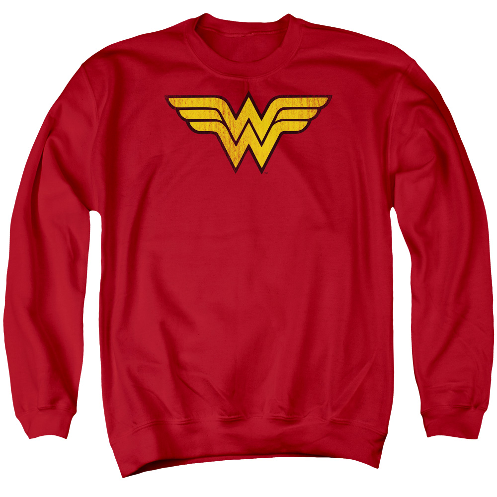 Wonder Woman Sweatshirt Logo Adult Red Sweat Shirt Wonder Woman Logo