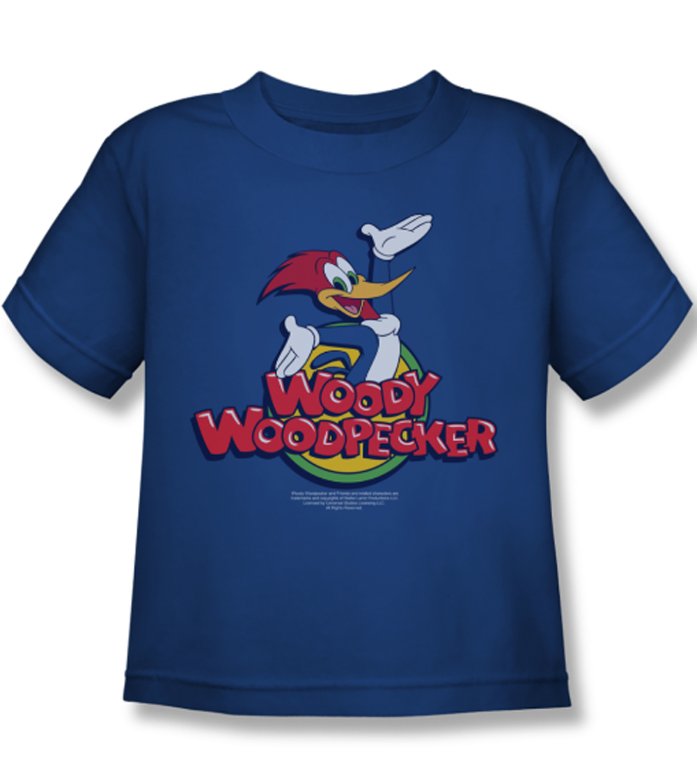 Woody Woodpecker Kids Shirt Woody T Royal Blue Tee T-Shirt - Woody