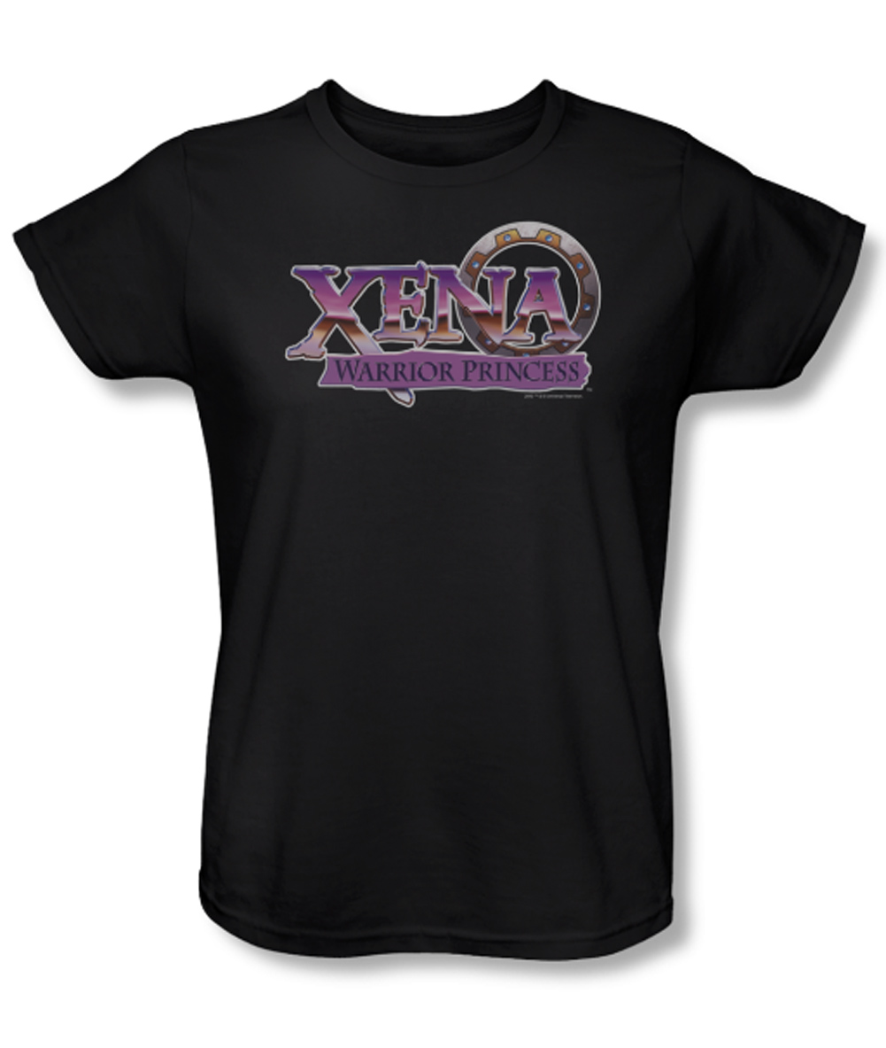 Xena Warrior Princess Ladies Shirt Logo Black Tee TShirt Xena