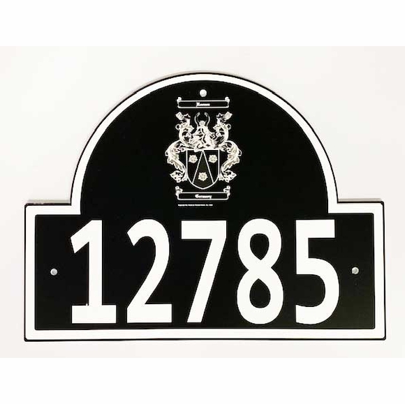 Coat of Arms House Address Plaque