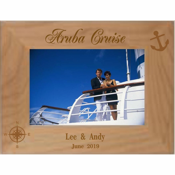Personalized Cruise Vacation Picture Frame Custom Engraved