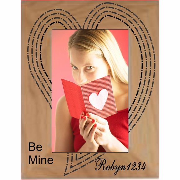 Engraved Heart Picture Frame