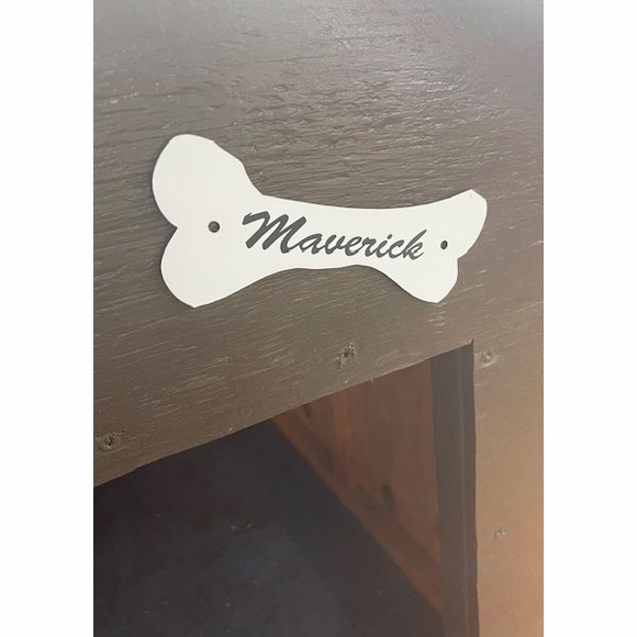Dog Bone Sign with Dog's Name
