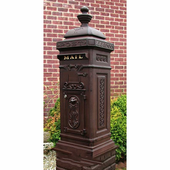 Tower Mailbox Freestanding Victorian Pedestal Mounted Mailbox