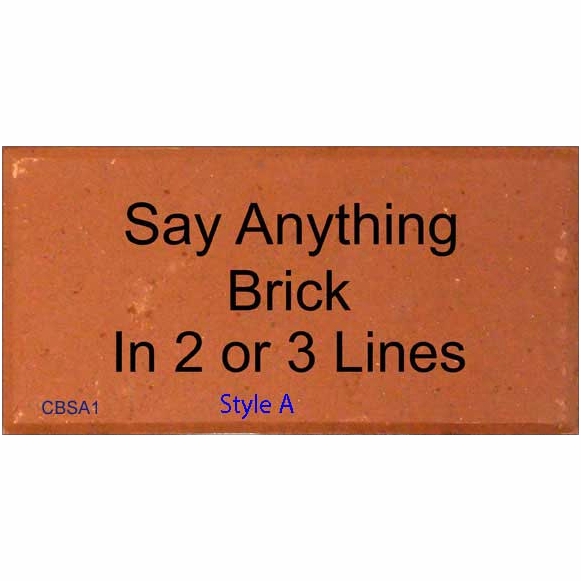 Engraved Brick Personalized Custom Brick