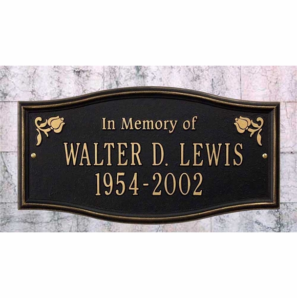 In Memory of Memorial Plaque Wall Mounted Sign Personalized With Name