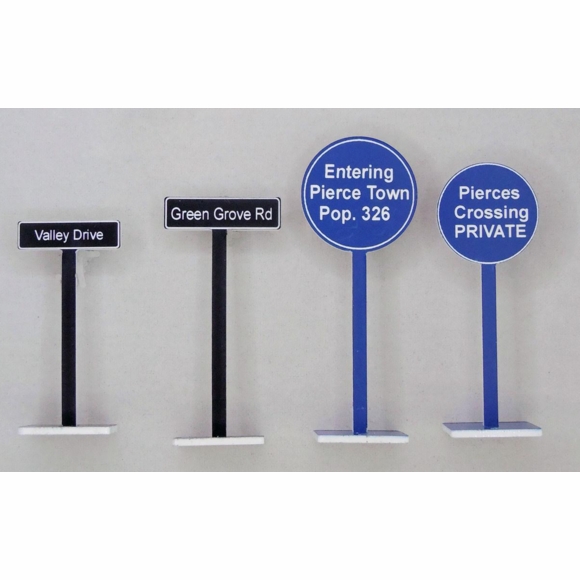 Model Railroad Street Sign Scenery