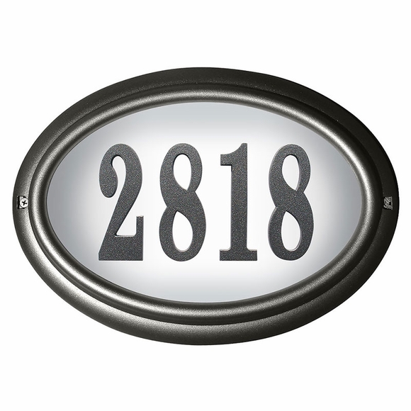 Oval Lighted Address Sign