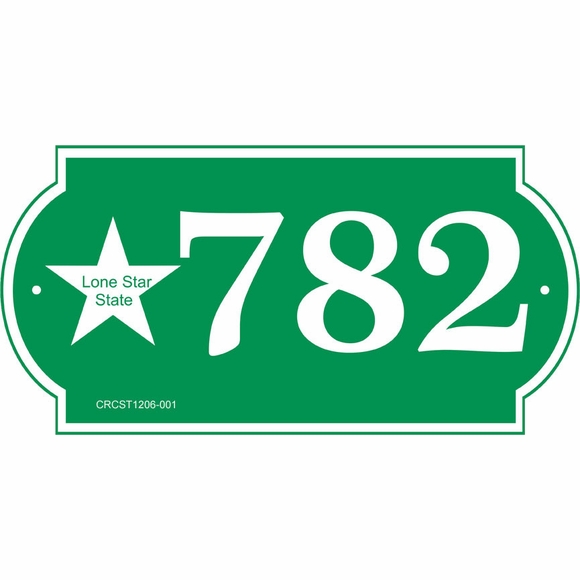 Texas Lone Star State Address Plaque