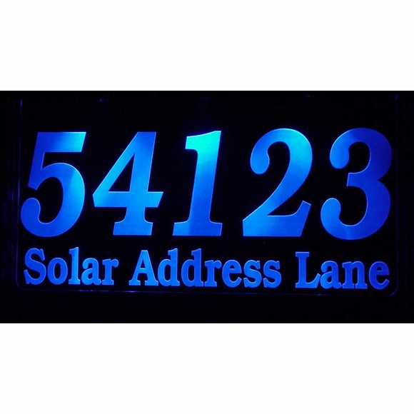 Solar Lighted Address Sign Large