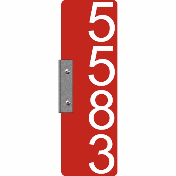 Vertical Reflective Mailbox and Post House Number Address Sign