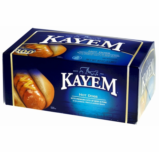 Kayem Pork & Beef Deli Skinless Franks 5 LBS