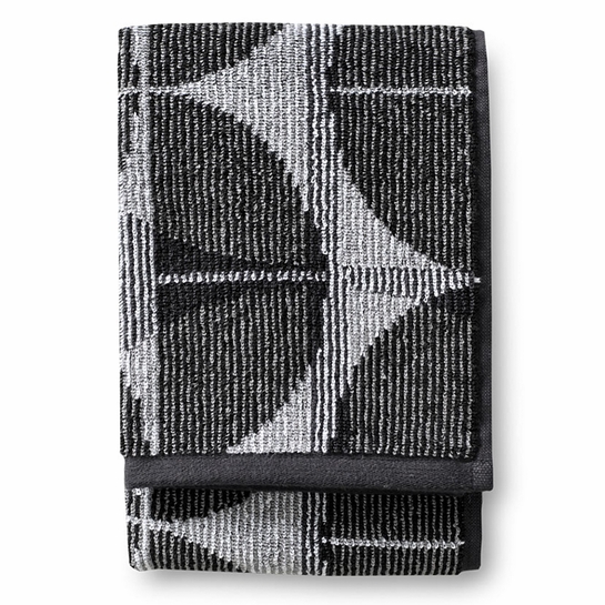 Finlayson Mutkat Black / White Hand Towel Finlayson Bath Towels