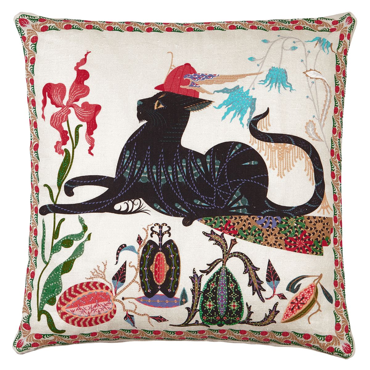Klaus Haapaniemi Les Chats Putte Throw Pillow Throw Pillows