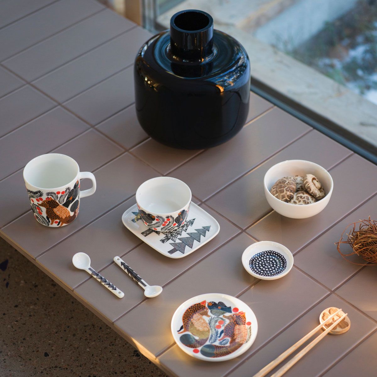 Marimekko Black Ming Vase Vases & Candle Holders Sale