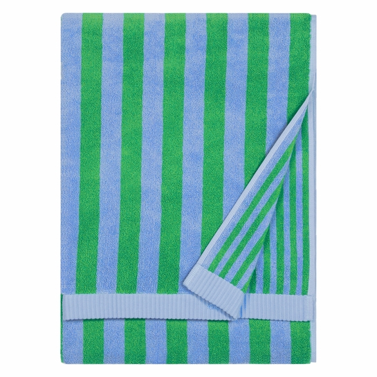 Marimekko Kaksi Raitaa Blue / Green Bath Towels Marimekko Towels