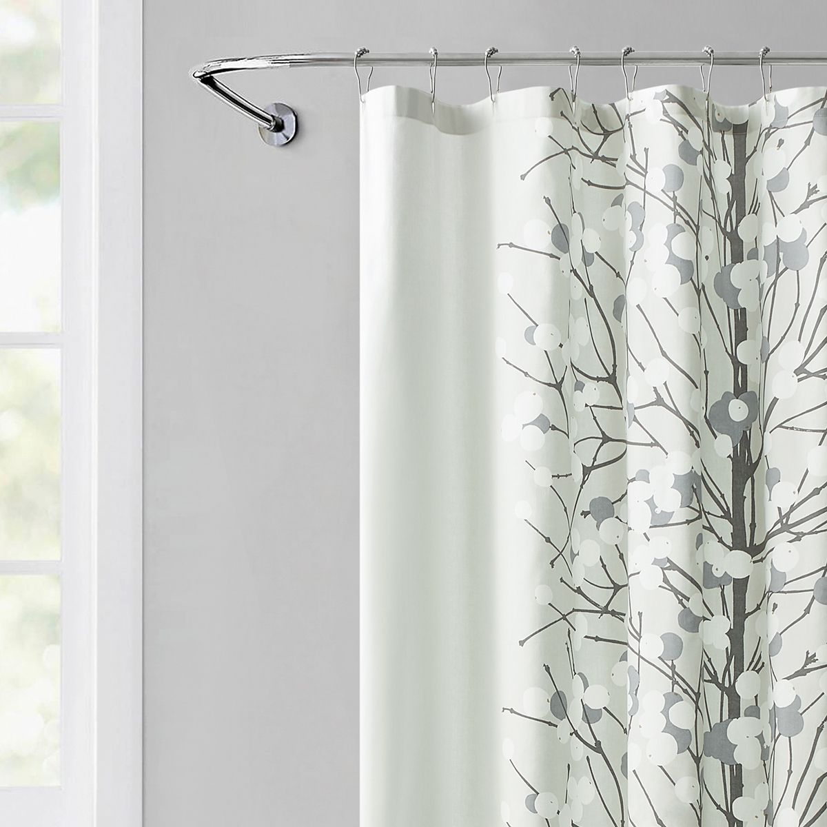 Marimekko Lumimarja Silver Shower Curtain Marimekko Shower Curtains