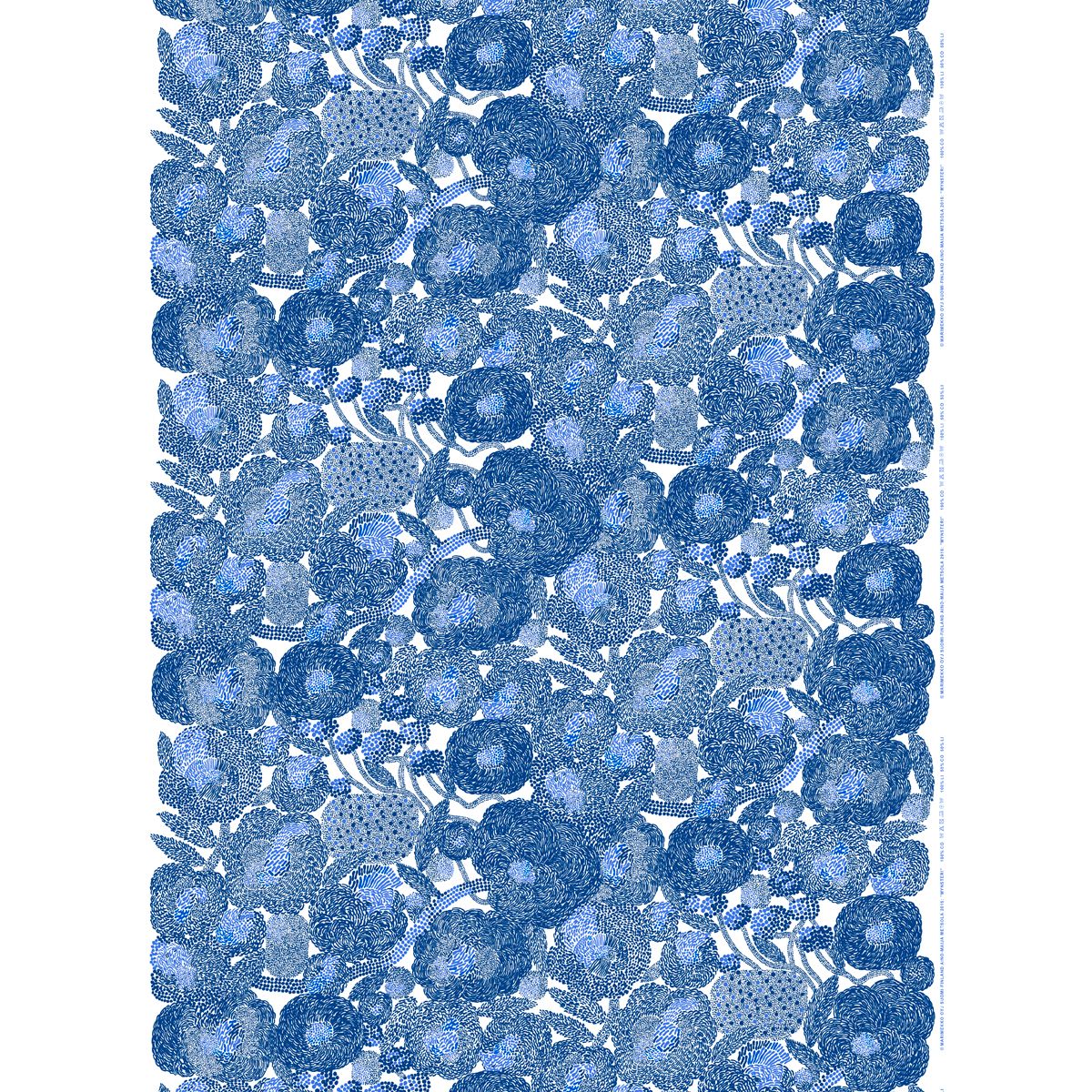 Marimekko Mynsteri Blue Acryliccoated Cotton Fabric Made in Finland