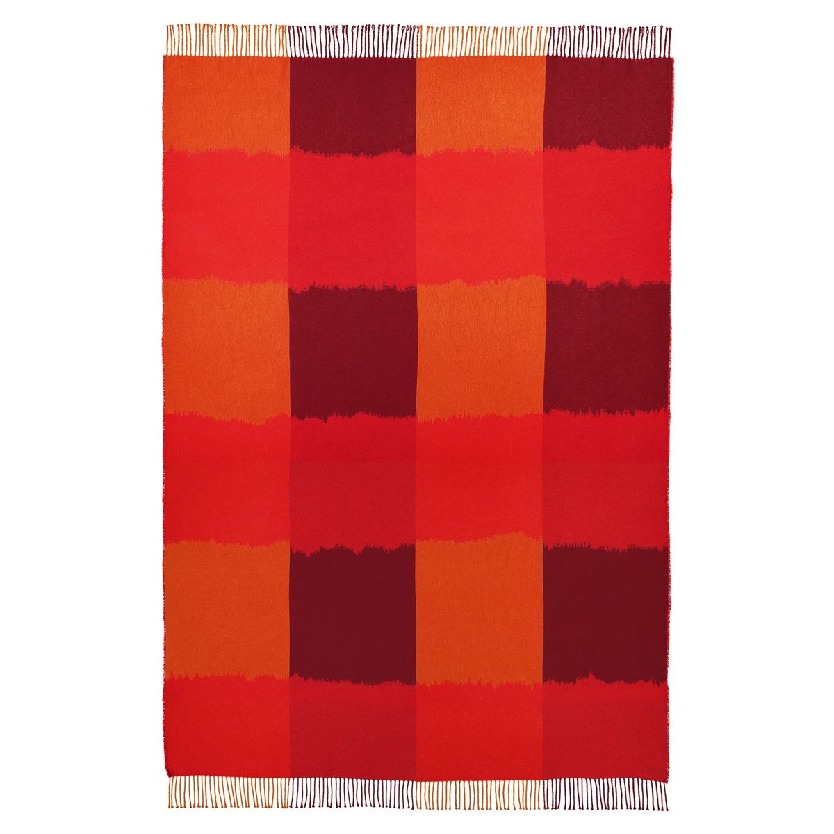 Marimekko Ostjakki Orange / Burgundy Blanket Blankets