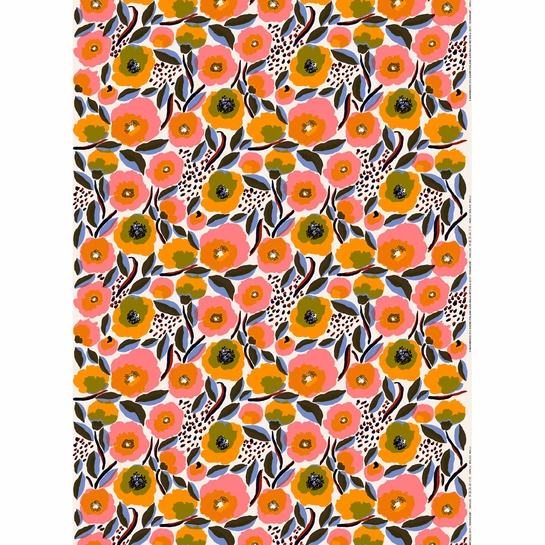 Marimekko Rosarium Acryliccoated Cotton Fabric Made in Finland