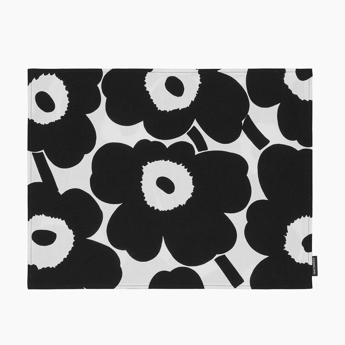 Marimekko Unikko White / Black Acryliccoated Placemat Marimekko Placemats