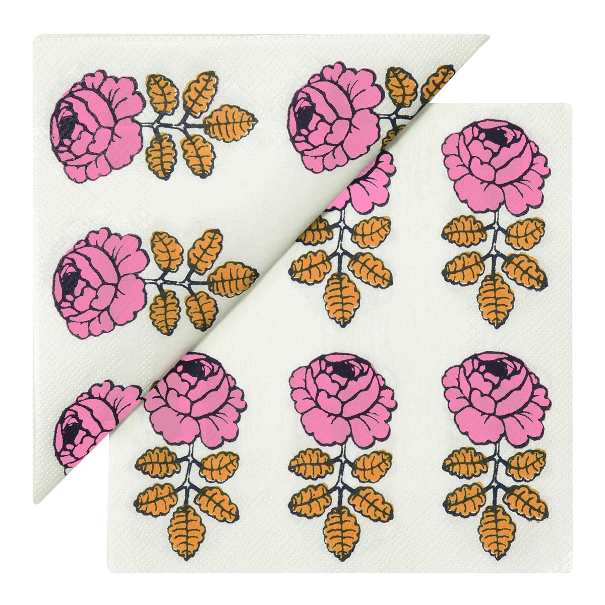Marimekko Vihkiruusu Ivory / Fuchsia Lunch Napkins Napkins & Coasters