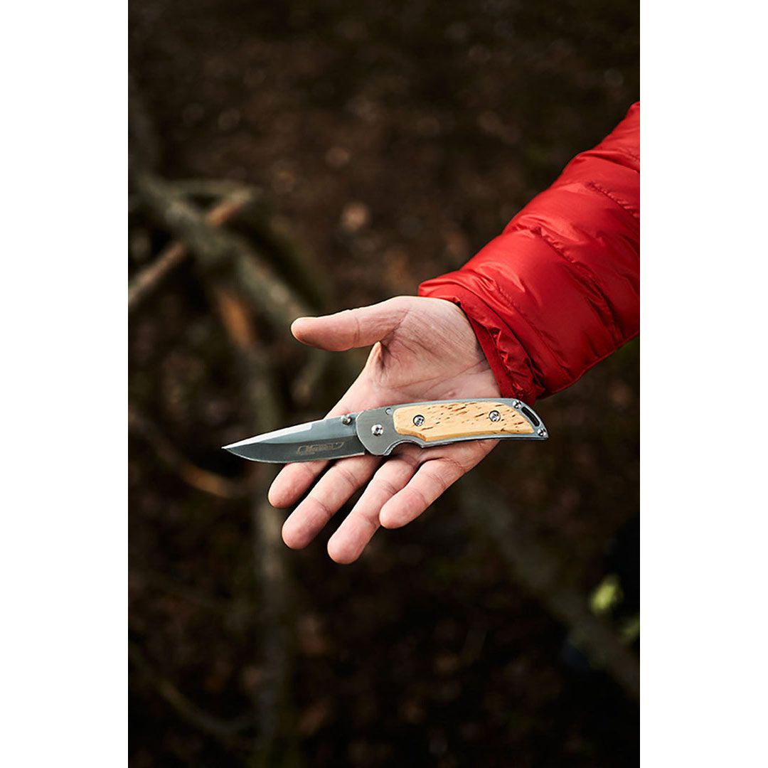 Marttiini MFK Curly Birch Folding Knife Made in Finland