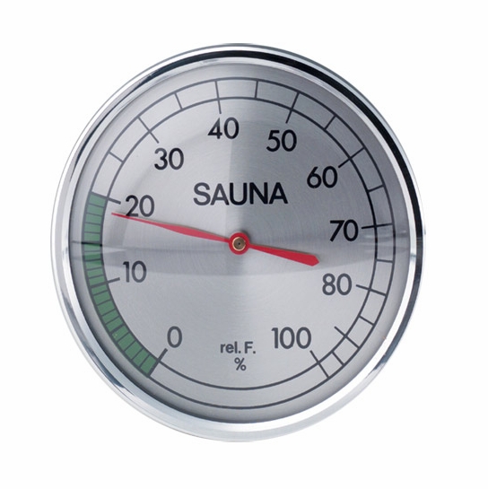 Sauna Hygrometer 4" Chrome Toned Sauna Thermometers & Hygrometers