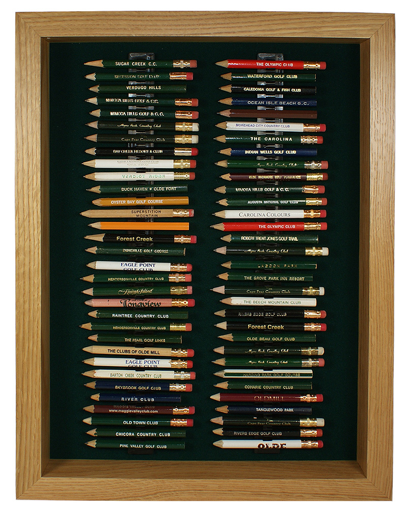 64 Golf Pencil Display Case Oak