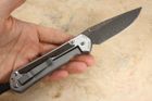 Chris Reeve Large Sebenza 31 Bog Oak & Ladder Damascus #2