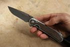 Chris Reeve Large Sebenza 31 Bog Oak & Ladder Damascus #10