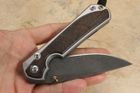 Chris Reeve Large Sebenza 31 Bog Oak & Boomerang Damascus #1