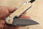 Chris Reeve Large Sebenza 31 Box Elder and Boomerang Damascus #2