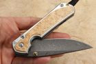 Chris Reeve Large Sebenza 31 Box Elder and Boomerang Damascus #14