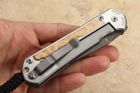 Chris Reeve Large Sebenza 31 Box Elder and Boomerang Damascus #14