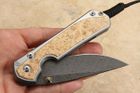 Chris Reeve Large Sebenza 31 Box Elder and Boomerang Damascus #15
