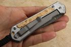 Chris Reeve Large Sebenza 31 Box Elder and Boomerang Damascus #15