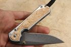 Chris Reeve Large Sebenza 31 Box Elder and Boomerang Damascus #4