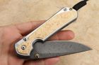 Chris Reeve Large Sebenza 31 Box Elder and Boomerang Damascus #5