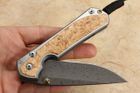 Chris Reeve Large Sebenza 31 Box Elder and Boomerang Damascus #6