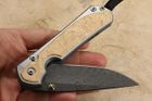 Chris Reeve Large Sebenza 31 Box Elder and Boomerang Damascus #7