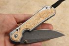 Chris Reeve Large Sebenza 31 Box Elder and Boomerang Damascus #8
