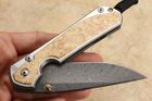 Chris Reeve Large Sebenza 31 Box Elder and Boomerang Damascus #9