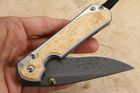 Chris Reeve Large Sebenza 31 Box Elder and Boomerang Damascus #10