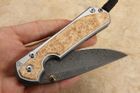 Chris Reeve Large Sebenza 31 Box Elder & Raindrop Damascus #4