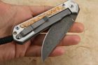 Chris Reeve Large Sebenza 31 Box Elder & Raindrop Damascus #4