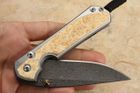 Chris Reeve Large Sebenza 31 Box Elder & Raindrop Damascus #5